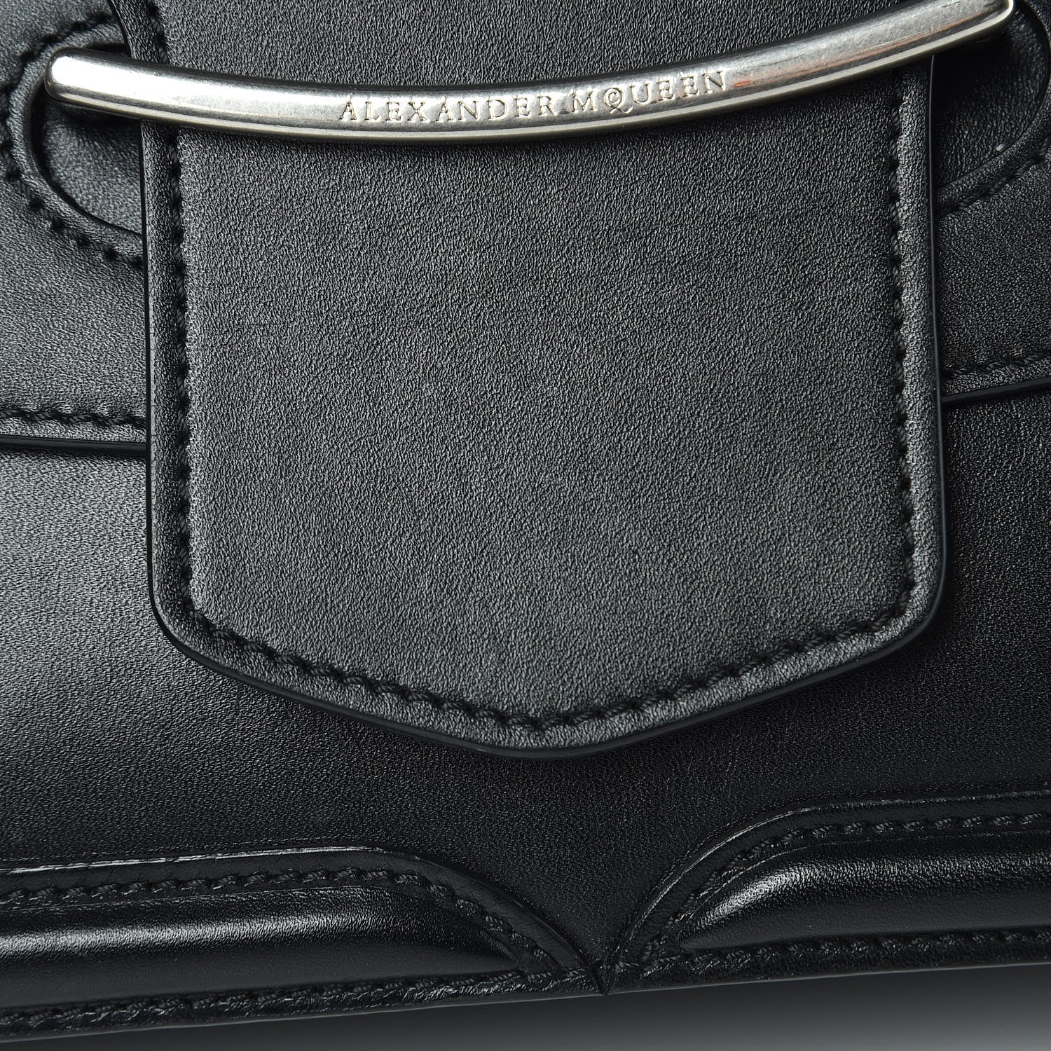 Alexander McQueen Calfskin Heroine Chain Satchel Black 12 of 18