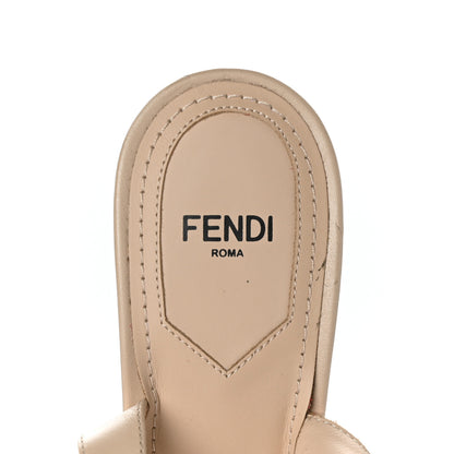 Fendi Vitello Fendi First 95mm Slingback Sandals 39 Poudre 6 of 8