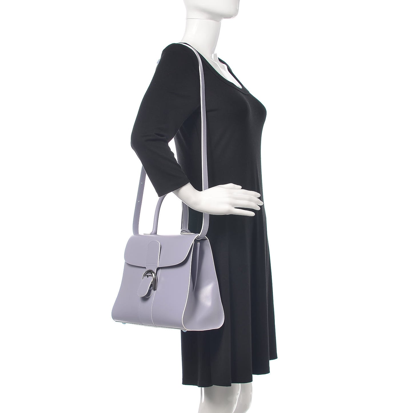 Box Calfskin MM Brillant Satchel Lilac