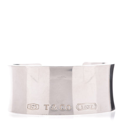 Tiffany Sterling Silver Wide 1837 Cuff Bracelet 1 of 5