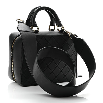Chanel Calfskin Quilted Travel Kit Vanity Case Black 3 of 11