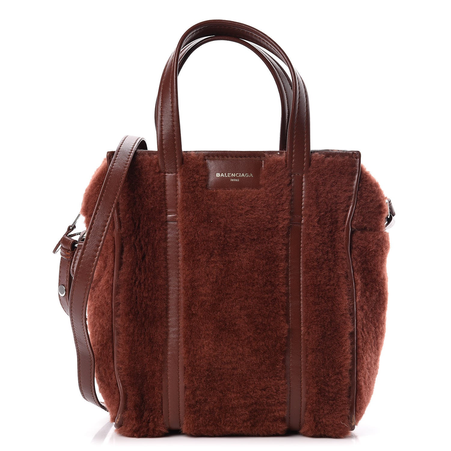 Balenciaga Shearling XS Bazar Shopper Tote 1 of 19