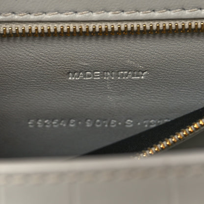 Balenciaga Shiny Calfskin Crocodile Embossed Small Hourglass Top Handle Bag White 7 of 15