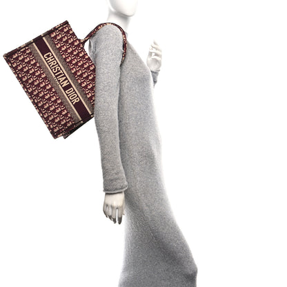 Christian Dior Oblique Medium Book Tote Burgundy Multicolor 2 of 11