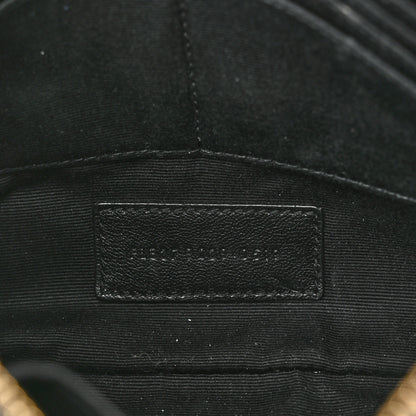 Saint Laurent Calfskin Matelasse Chevron Monogram A5 Wristlet Dark Smog 7 of 9