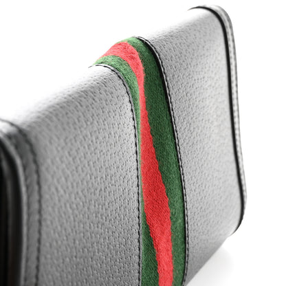 Gucci Calfskin Web Ophidia Continental Wallet Black 9 of 9