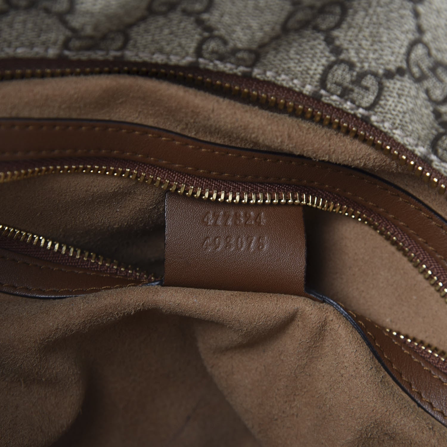 Gucci GG Supreme Monogram Large Linea A Hobo Light Brown 10 of 11