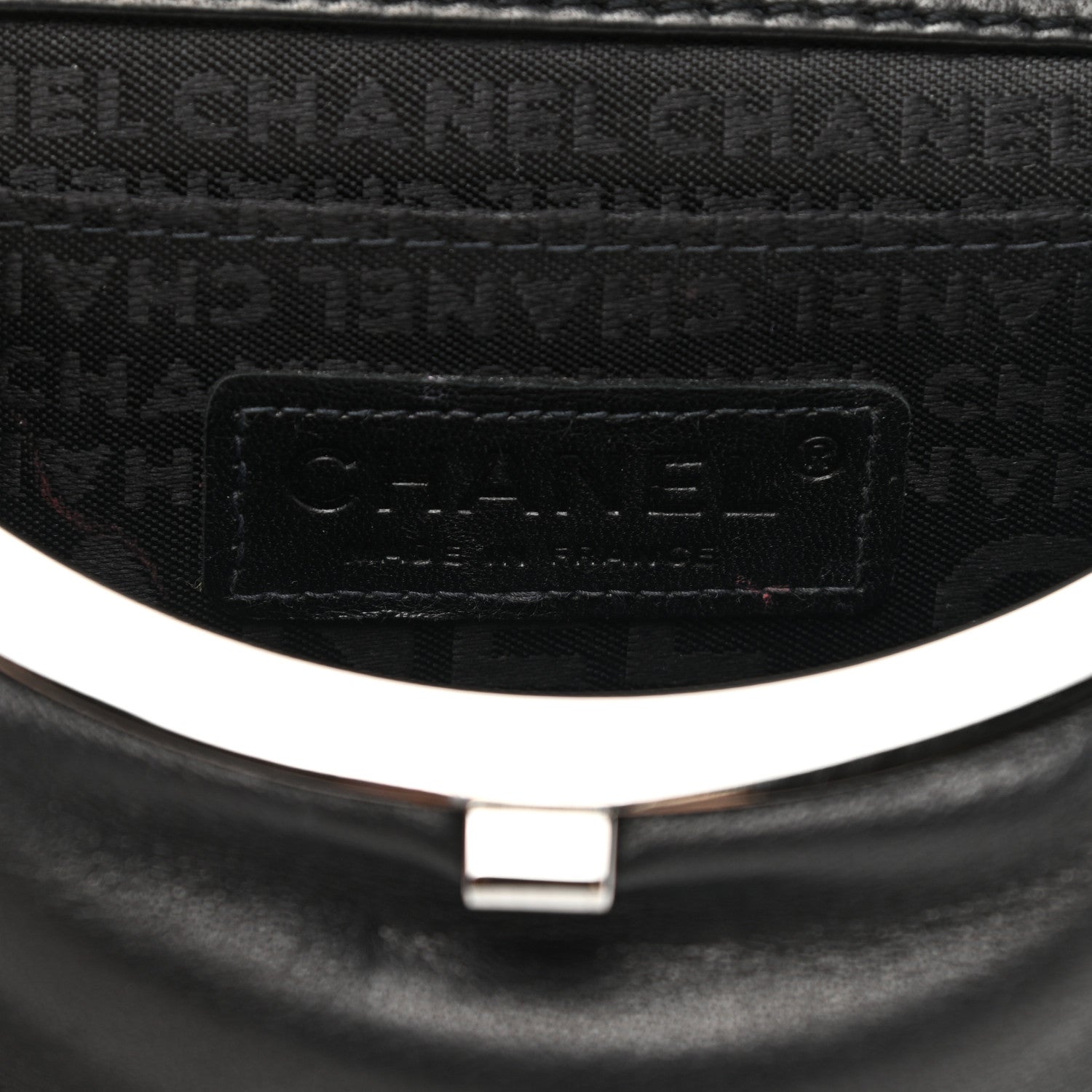 Chanel Patent Lambskin Chocolate Bar Flap Clutch Black 6 of 9