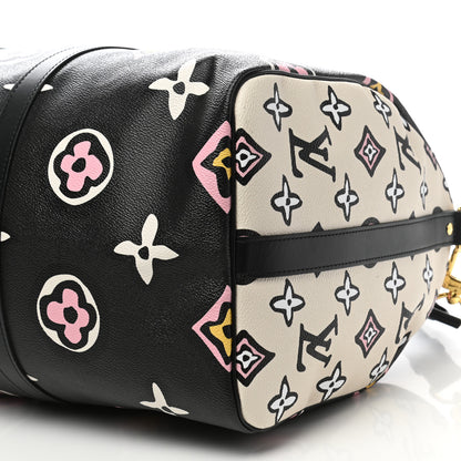 Louis Vuitton Monogram Giant Wild At Heart Keepall Bandouliere 45 Black 8 of 9