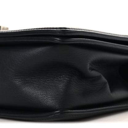 Chanel Calfskin Chevron Quilted Medium Chain Boy Flap Black 10 of 10