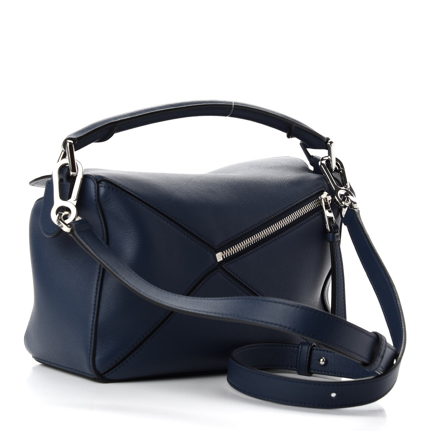 Calfskin Small Puzzle Bag Marine