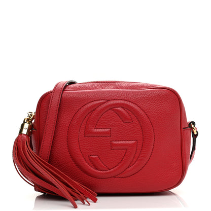 Gucci Pebbled Calfskin Small Soho Disco Bag Tabasco Red 1 of 14