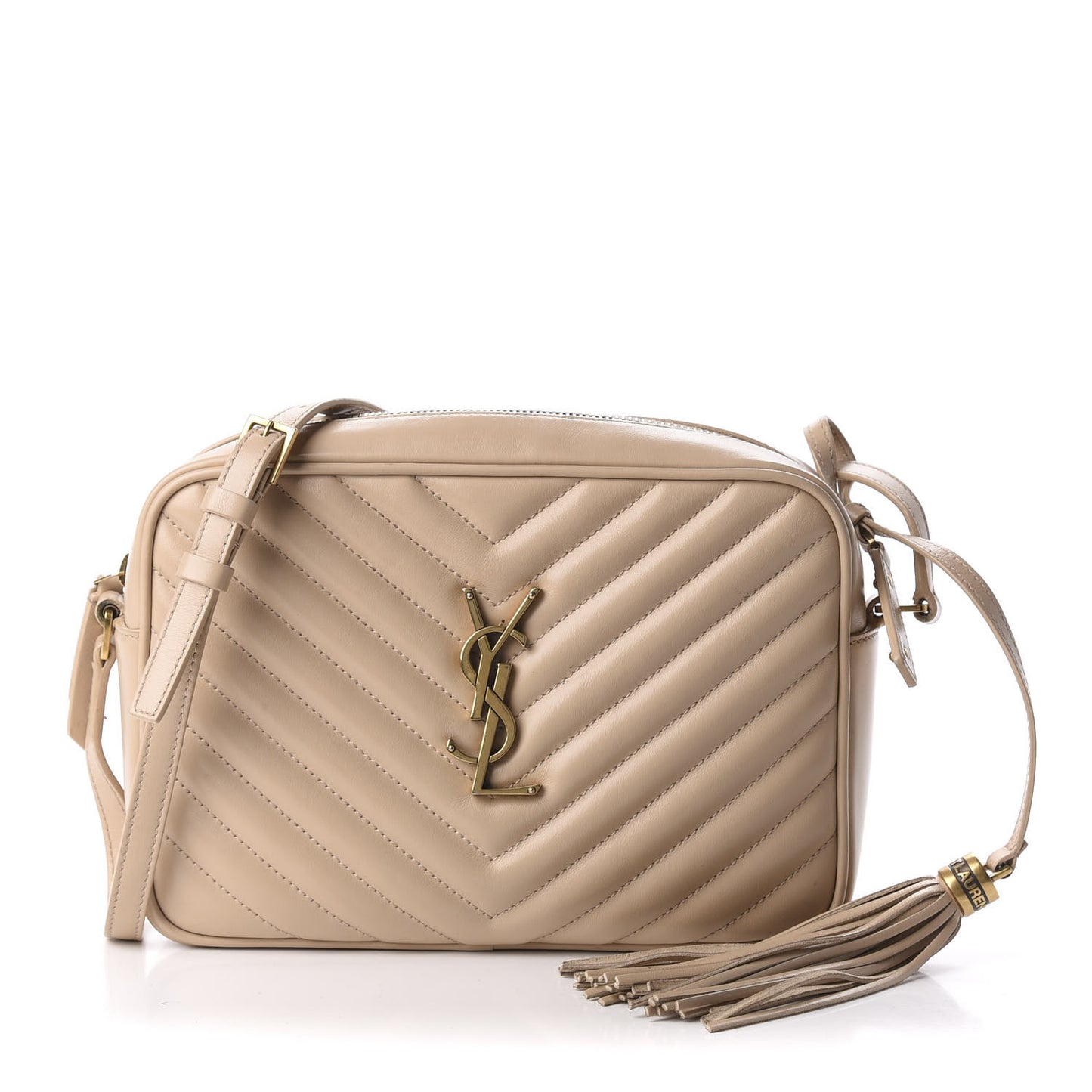 Calfskin Matelasse Monogram Lou Camera Bag Nude Powder