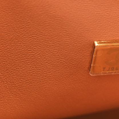 Chanel Lambskin Quilted Medium Double Flap Brown 7 of 10