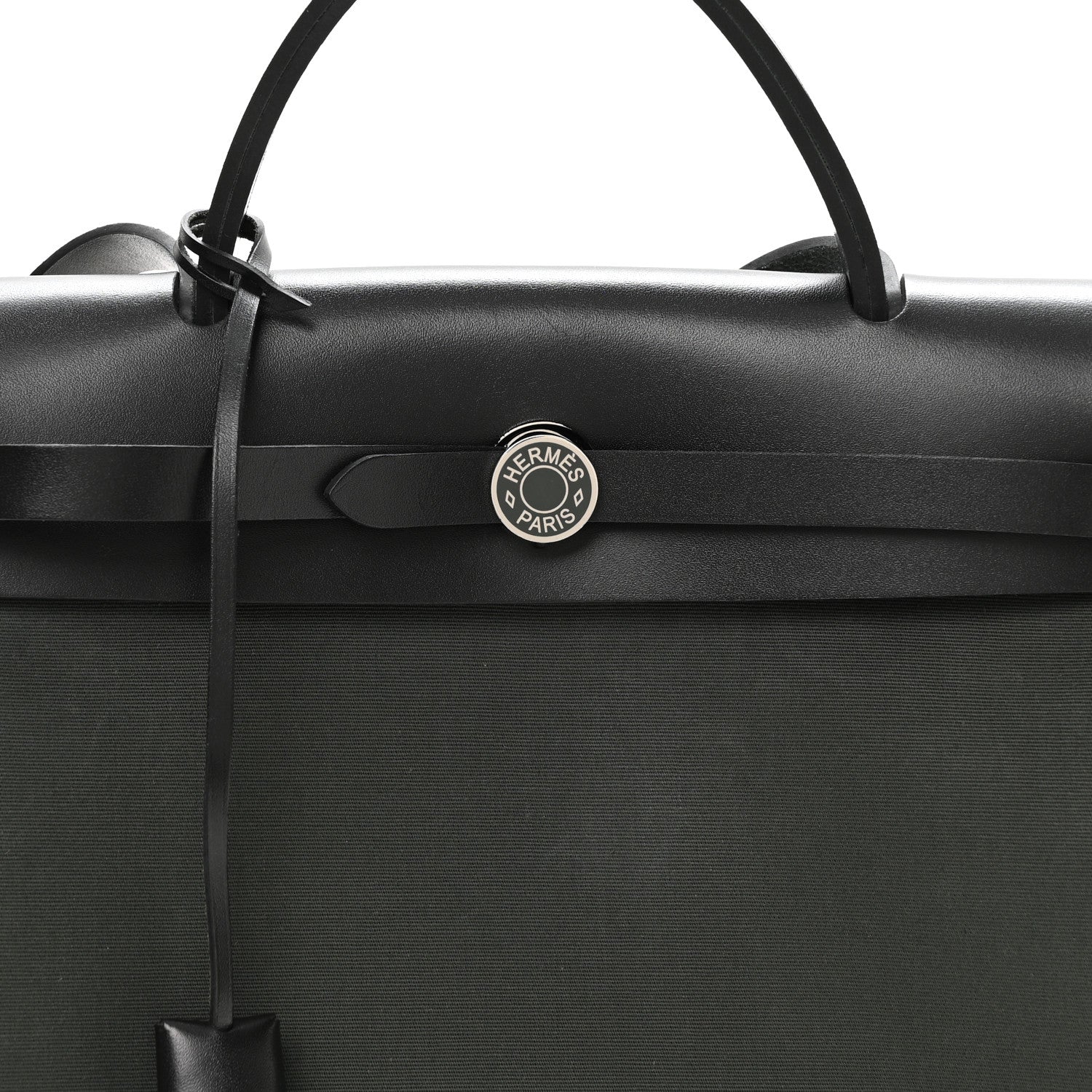 Hermes Toile Militaire Vache Hunter Laque Herbag Zip Retourne PM 31 Vert Mangrove Black 9 of 12