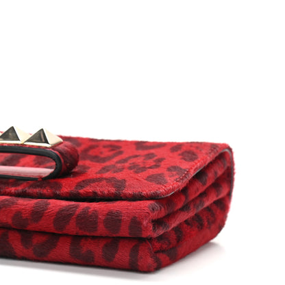 Valentino Garavani Calf Hair Leopard Print Va Va Voom Shoulder Bag Red 8 of 9