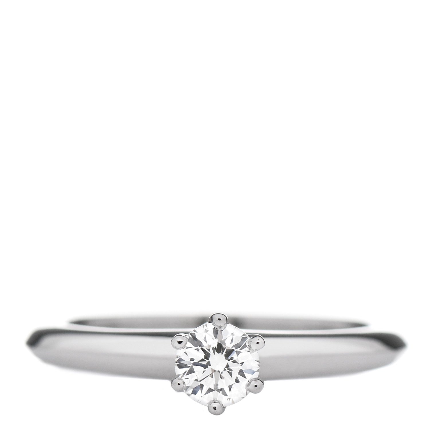 Tiffany Platinum Diamond .27ct Solitaire Engagement Ring 49 5 1 of 5