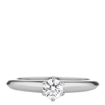Tiffany Platinum Diamond .27ct Solitaire Engagement Ring 49 5 1 of 5
