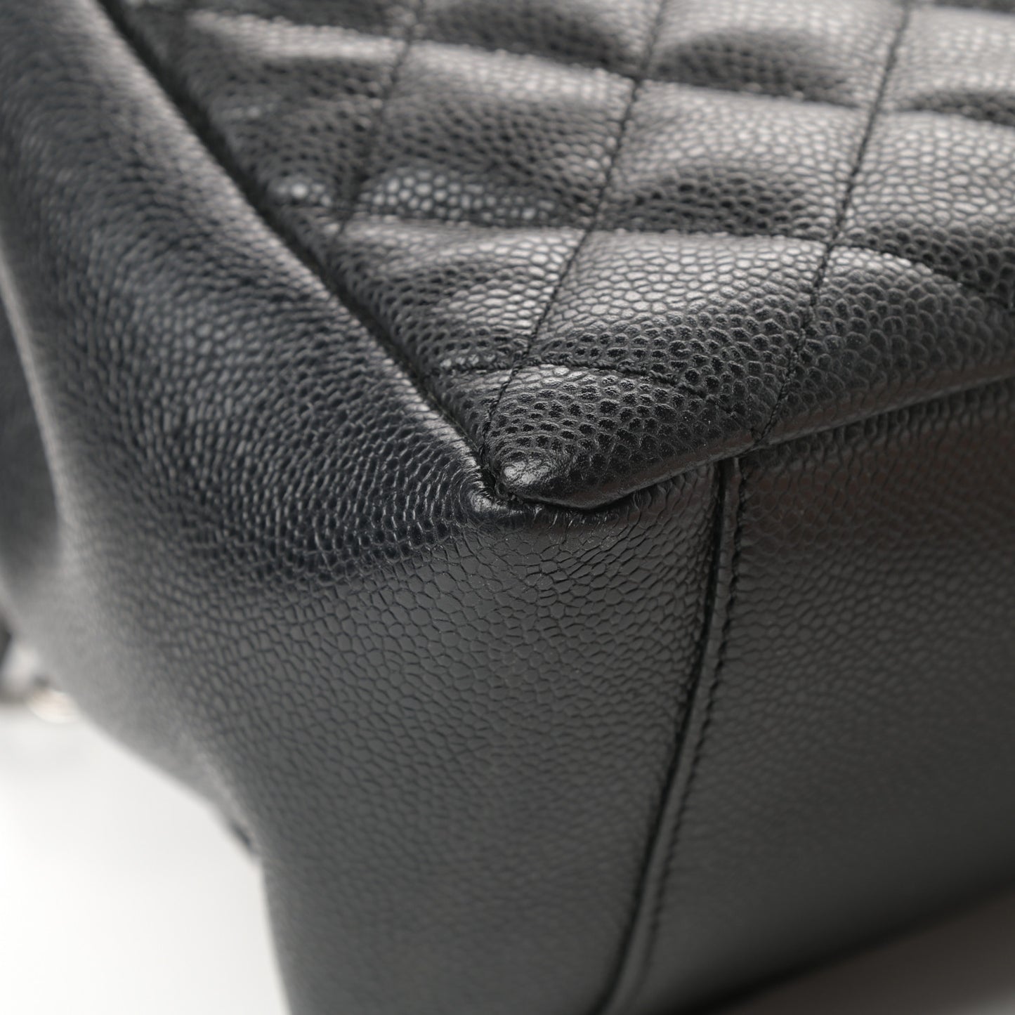 Caviar Quilted Grand Shopping Tote GST Black