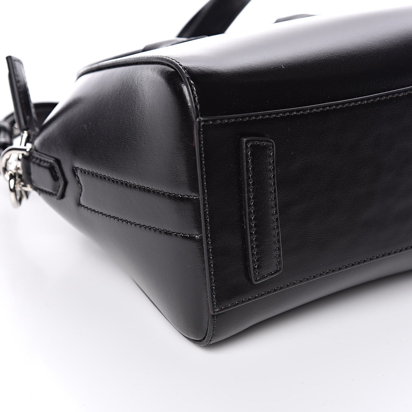 Shiny Lord Calfskin Mini Antigona Black