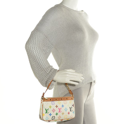 Louis Vuitton Monogram Multicolor Pochette Accessories White 4 of 8
