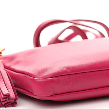 Saint Laurent Calfskin Monogram Phone Pouch Crossbody Bag Bubblegum 8 of 9