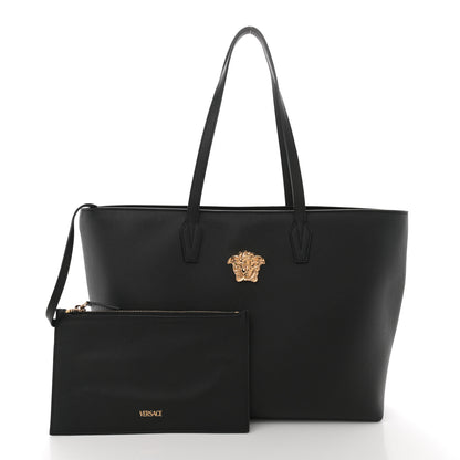 Versace Grained Calfskin La Medusa Tote Bag Black 3 of 11