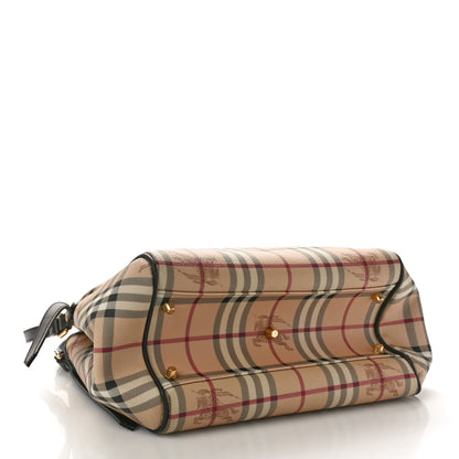 Burberry Haymarket Check Small Canterbury Tote Chocolate 5 of 15