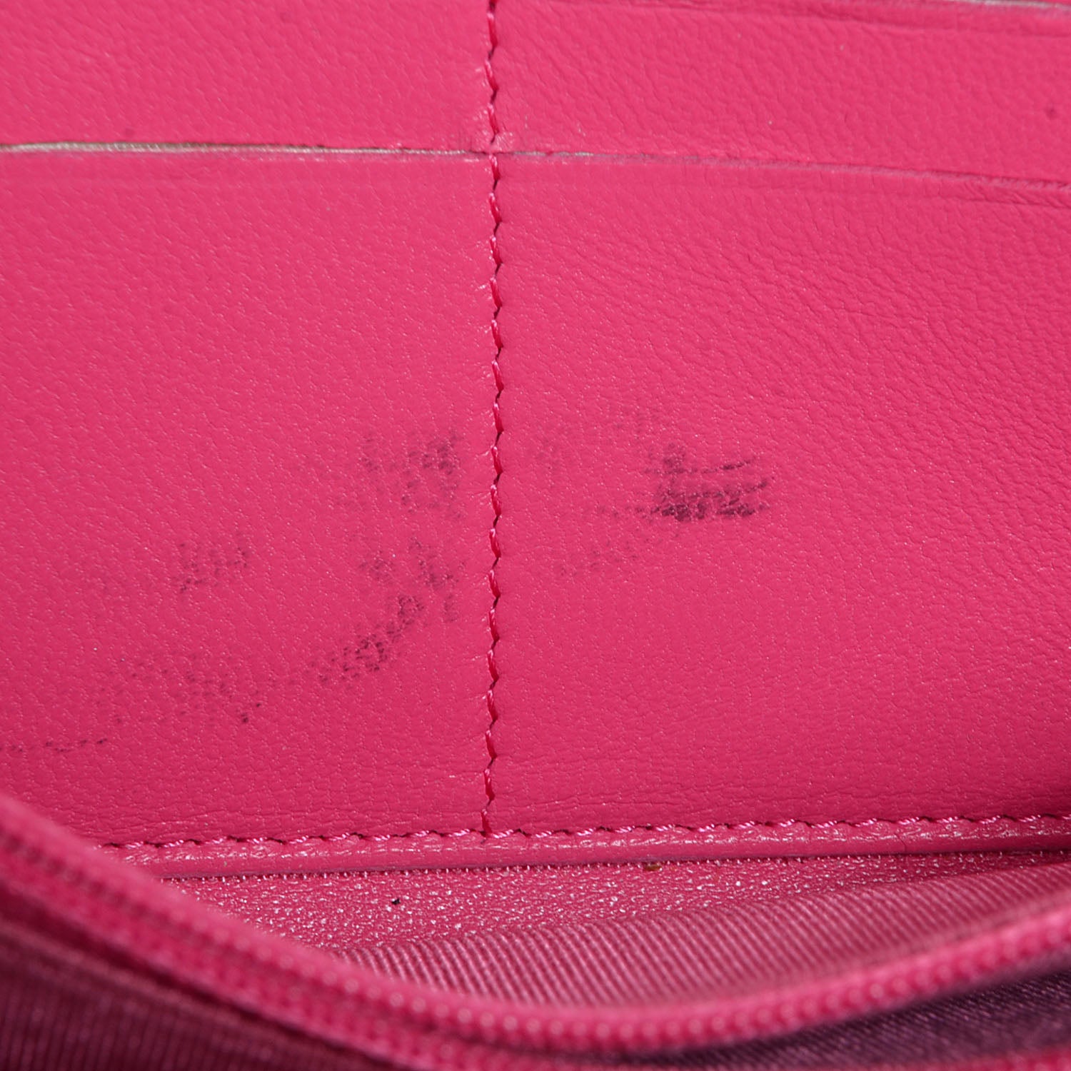 Chanel Lambskin Zip Around Large Gusset Wallet Fuchsia 9 of 11