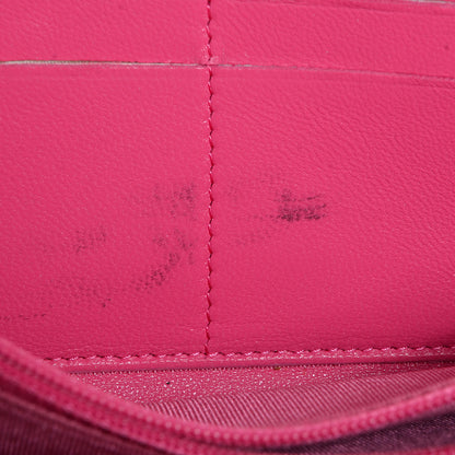 Chanel Lambskin Zip Around Large Gusset Wallet Fuchsia 9 of 11