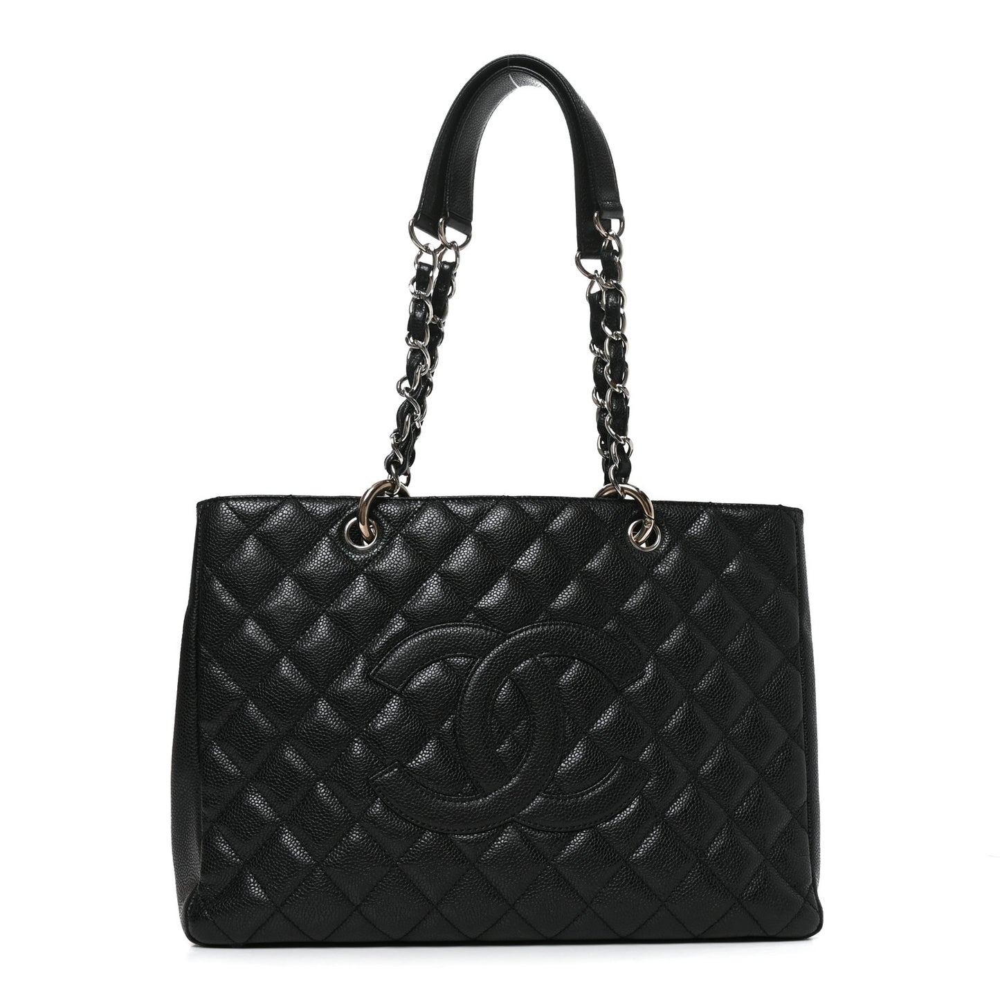 Caviar Quilted Grand Shopping Tote GST Black
