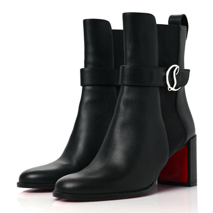 Christian Louboutin Calfskin 70 Chelsea Ankle Boots 37.5 Black 3 of 7