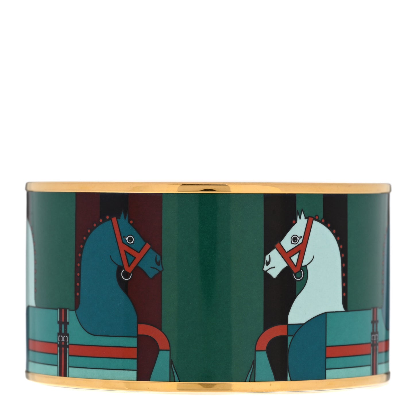 Enamel Printed Nouveau Rocabar Extra Wide Bracelet 70 Veneneux