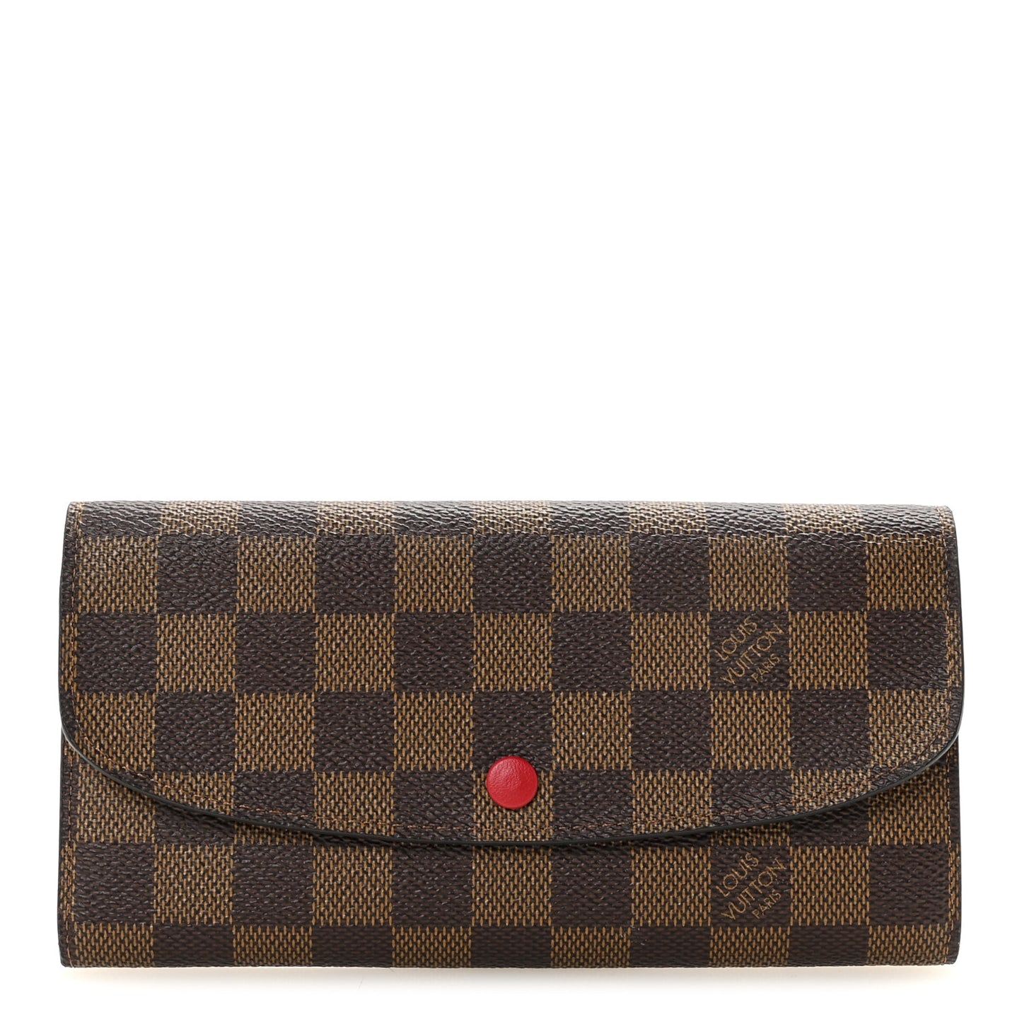 Damier Ebene Emilie Wallet Red