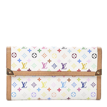 Louis Vuitton Monogram Multicolor Porte Tresor International Wallet White 1 of 5