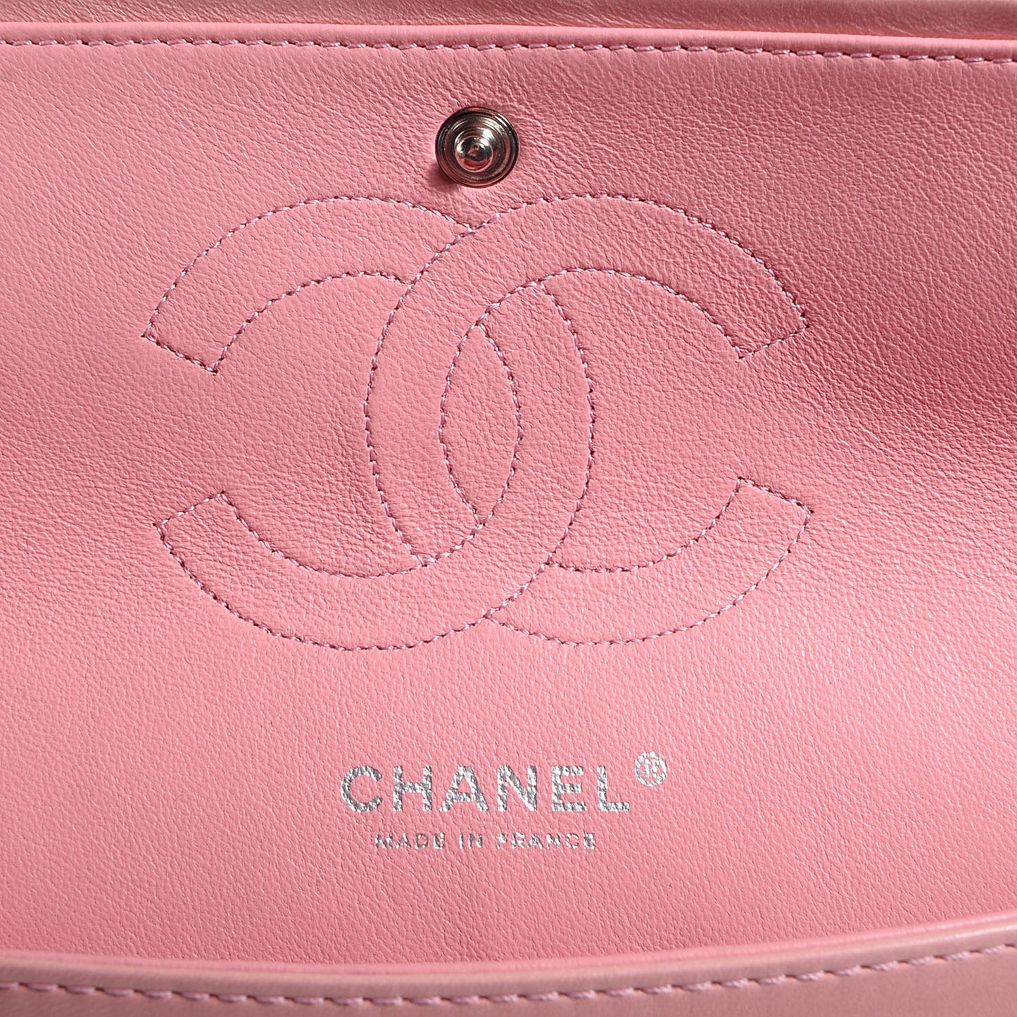 Lambskin Medium Double Flap Pink
