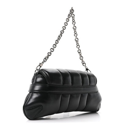 Gucci Nappa Vertical Matelasse Small Maxi Horsebit Chain Shoulder Bag Black 3 of 10