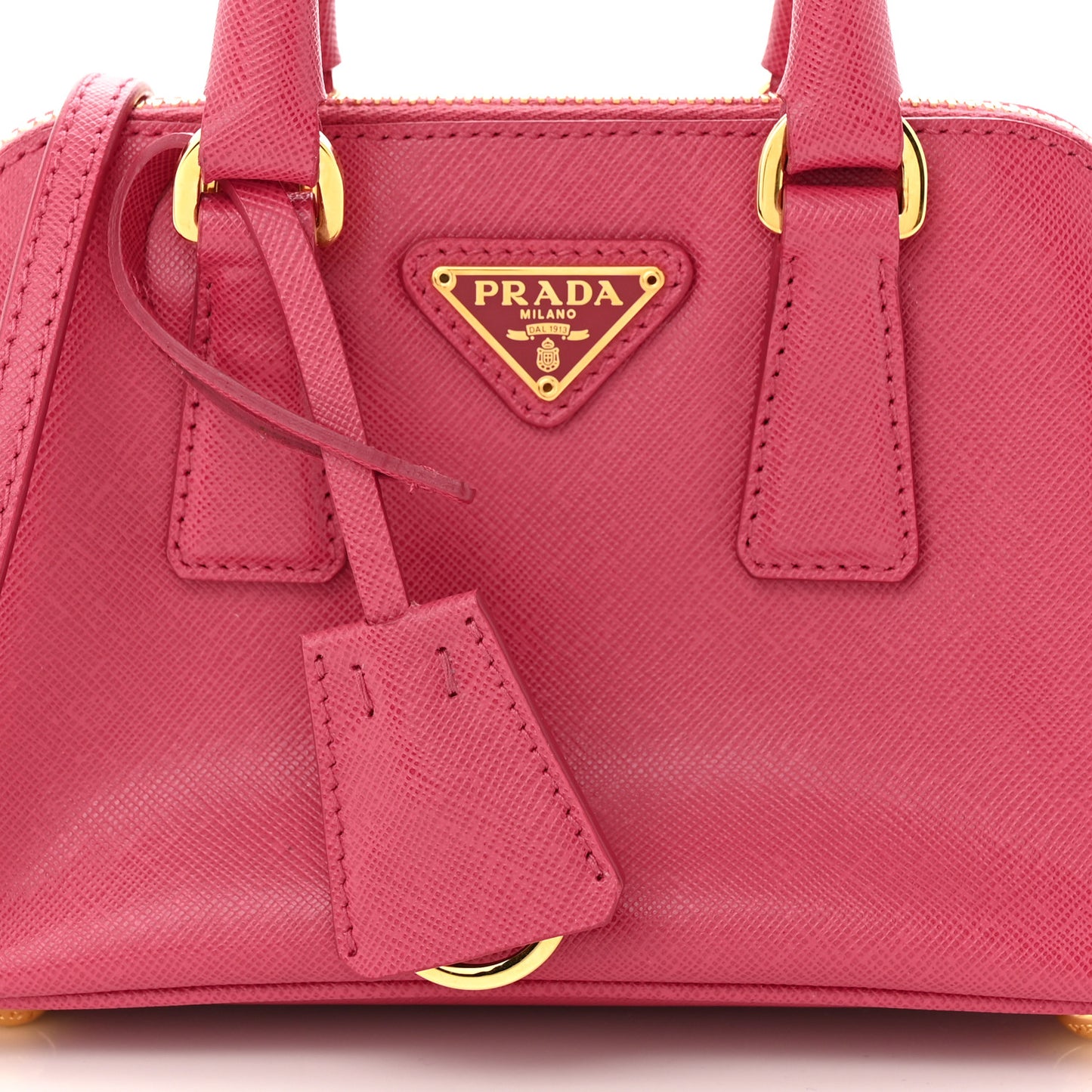 Saffiano Lux Mini Promenade Tote Fuxia