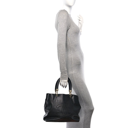 Chanel Deerskin CC Tote Black Black 3 of 10