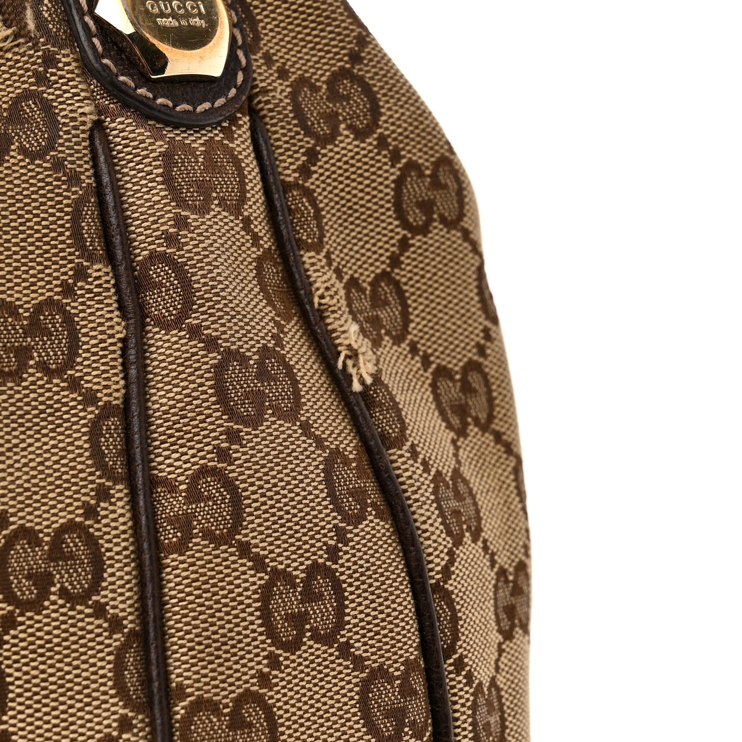 GG Monogram Medium Charmy Hobo Dark Brown