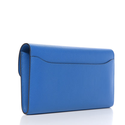 Hermes Evercolor Constance Long Wallet Bleu Zellige 2 of 6