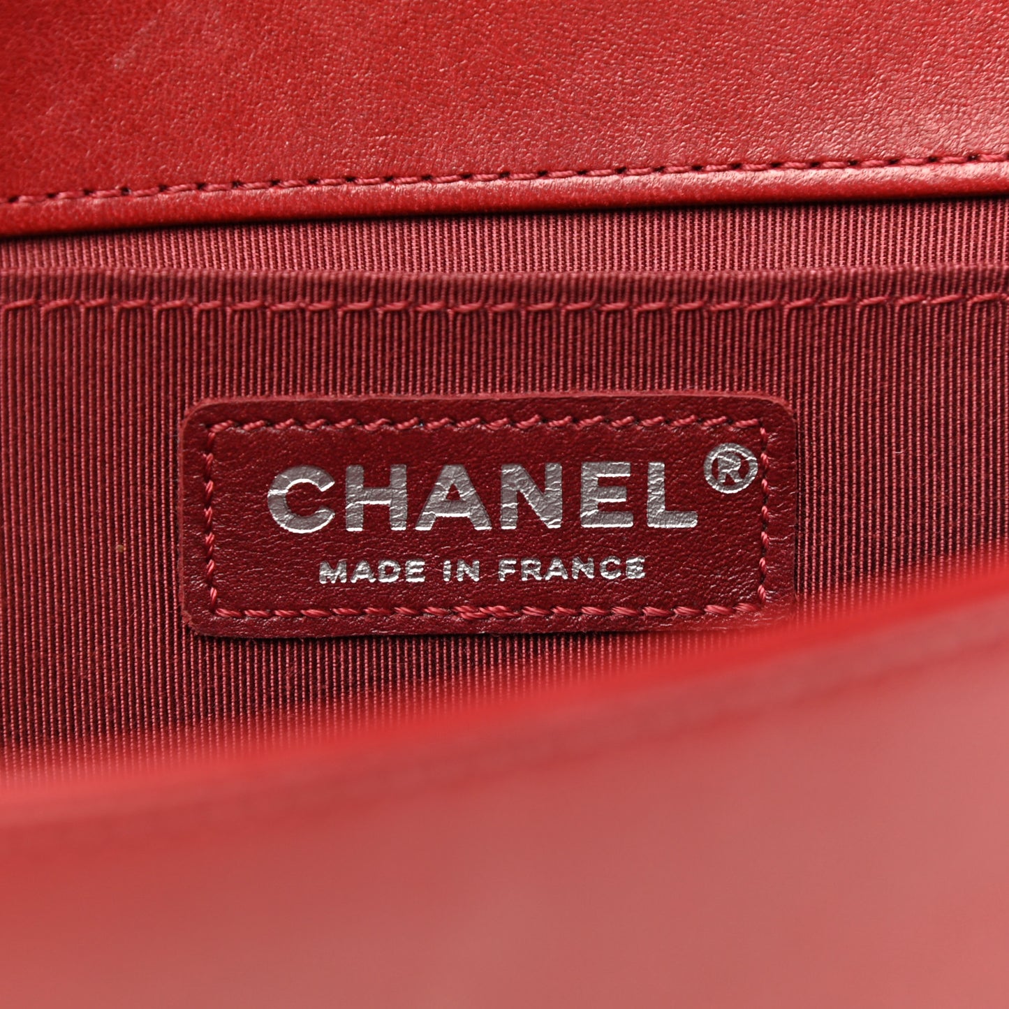 Lambskin Quilted Boy Flap Clutch Red