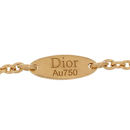 Christian Dior 18K Yellow Gold Diamond Mother of Pearl Rose Des Vents Bracelet 4 of 4