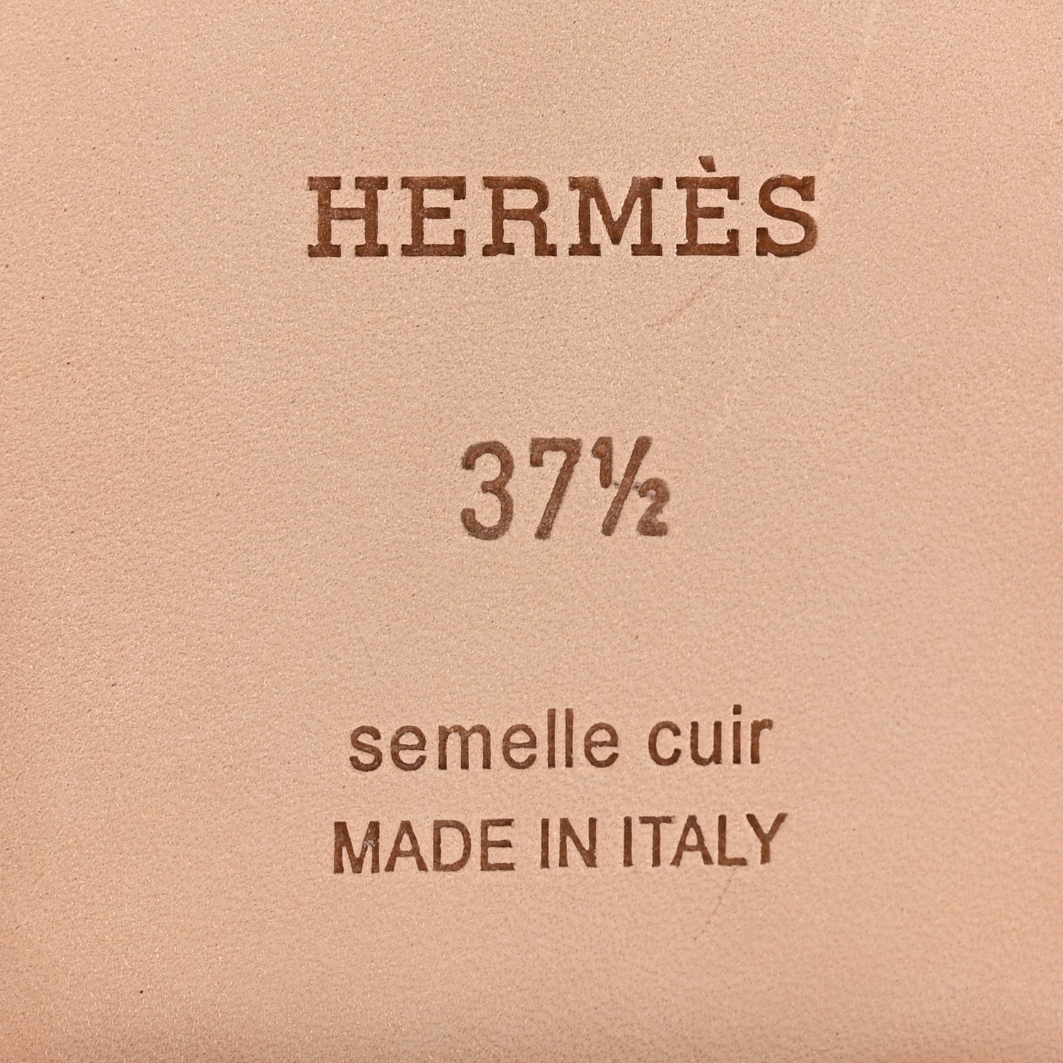 Hermes Box Calfskin Oran Sandals 37.5 Rose Pale 9 of 15