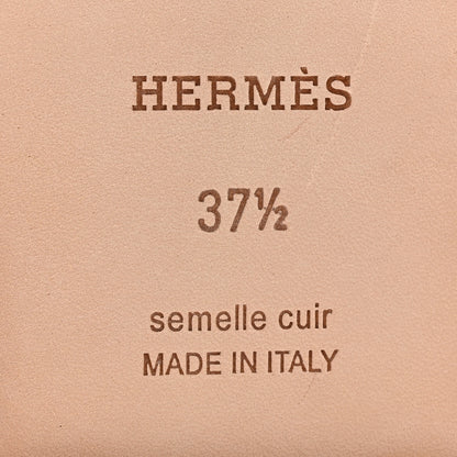 Hermes Box Calfskin Oran Sandals 37.5 Rose Pale 9 of 15
