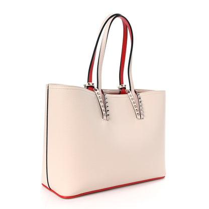 Christian Louboutin Calfskin Spikes East West Cabata Tote Leche 4 of 11