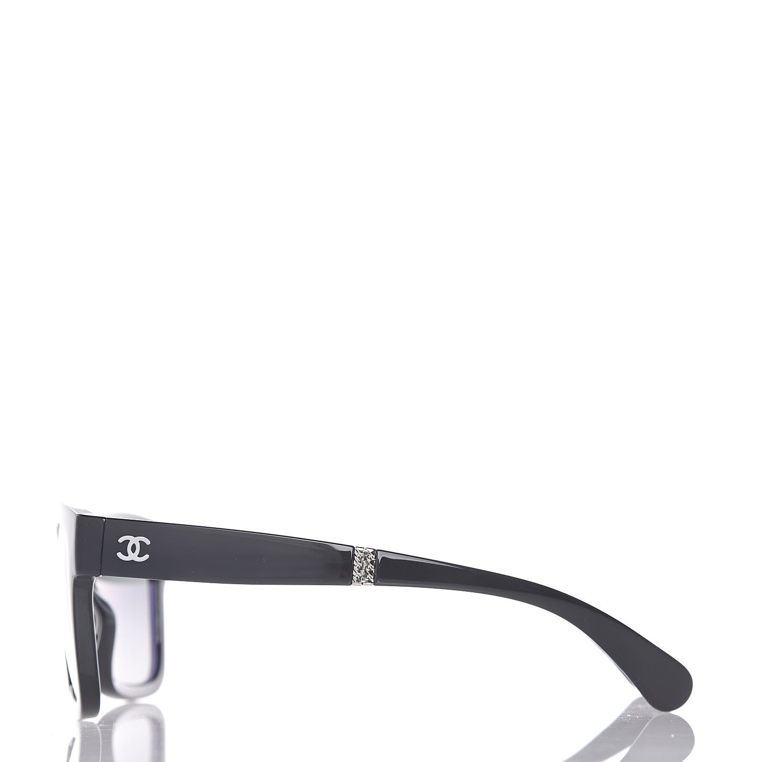 Chanel Nylon Metal Square Folding Sunglasses 6053 Black 3 of 7
