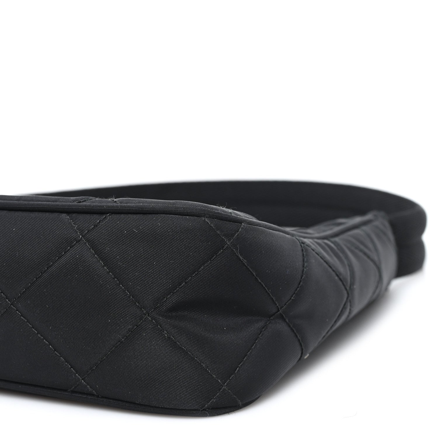 Prada Tessuto Nylon Stitched Shoulder Bag Black 1867307 – FASHIONPHILE