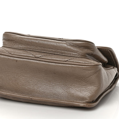 Saint Laurent Crinkled Calfskin Matelasse Monogram Baby Niki Chain Satchel Greyish Brown 9 of 11
