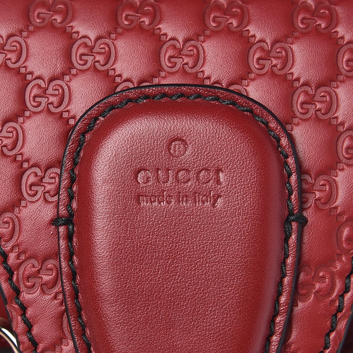 Soft Microguccissima Mini Emily Chain Shoulder Bag Rosso